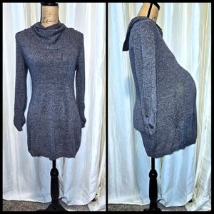 Oh Baby by Motherhood Maternity Cowl Neck Sweater Dress Gray Size M